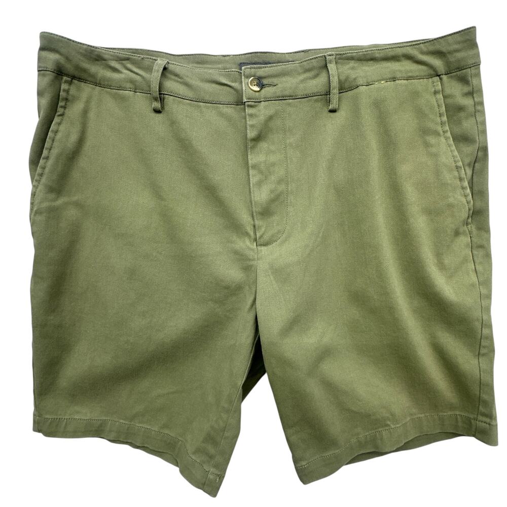 Slate & Stone Chino Shorts Men's size 31 Olive Green Stretch Flat Front Summer